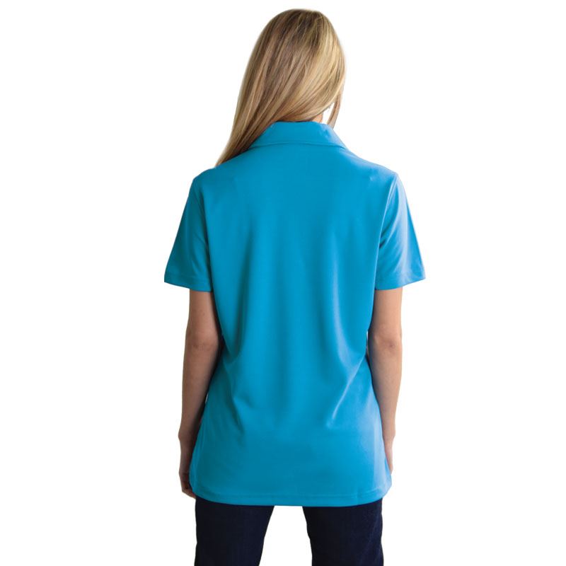 Ladies Vector Polo - Cyan/Graphite - End Of Range