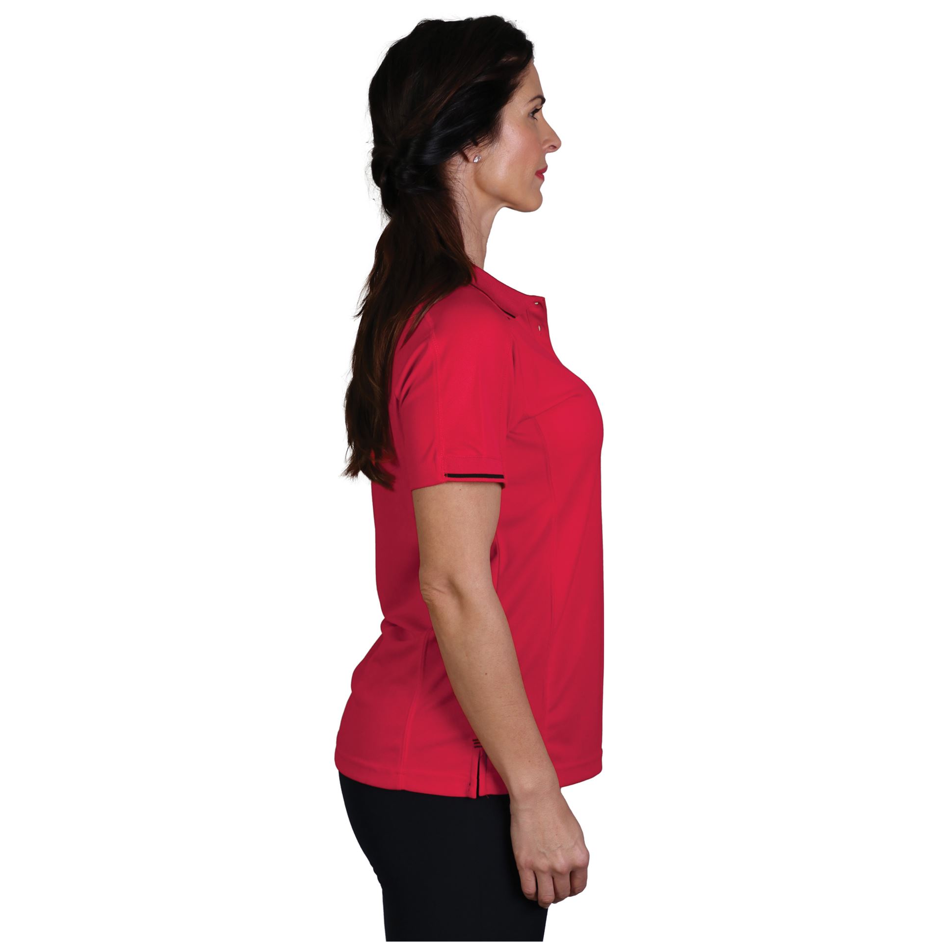 Ladies Synergy Polo - Red/Black - End Of Range