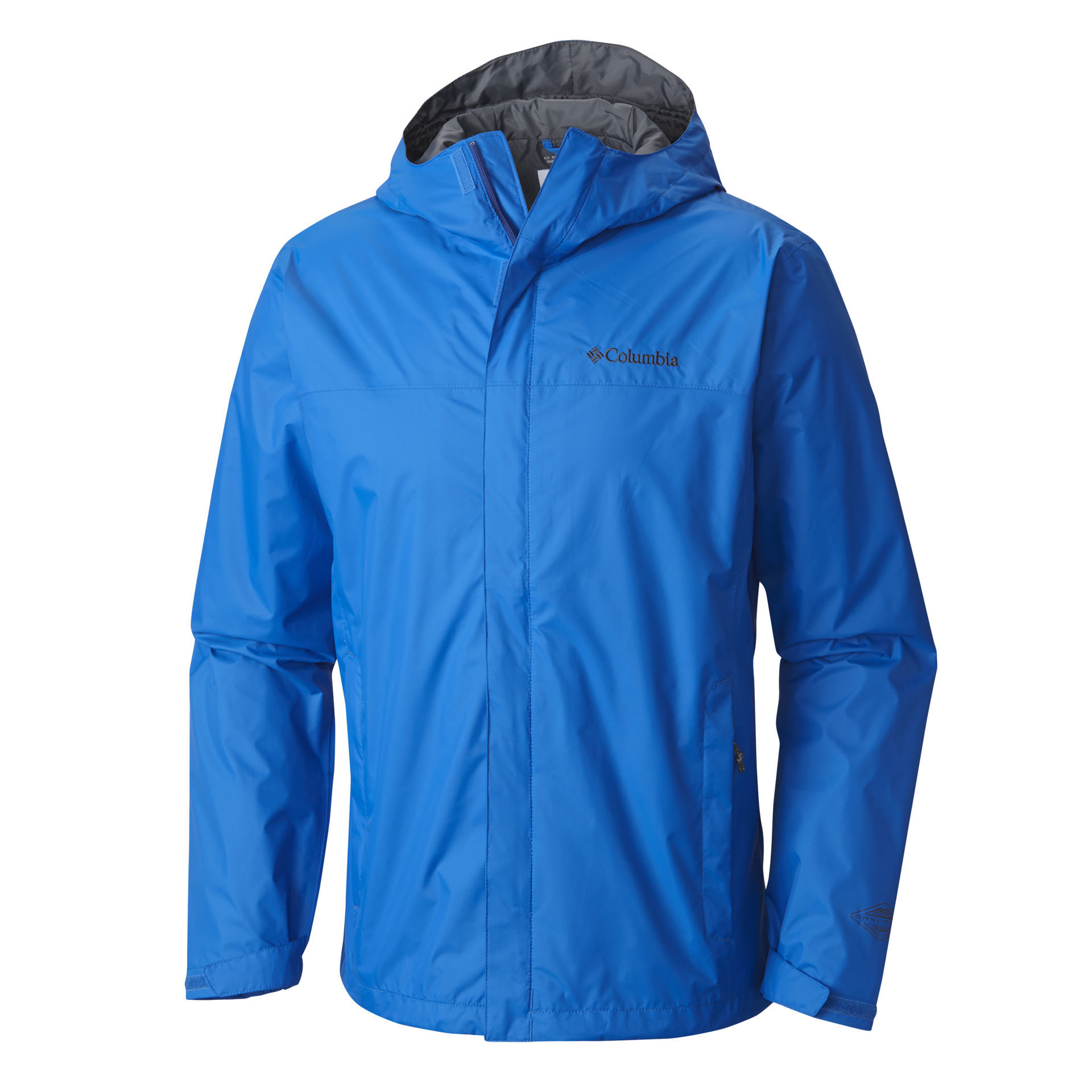 blue columbia windbreaker