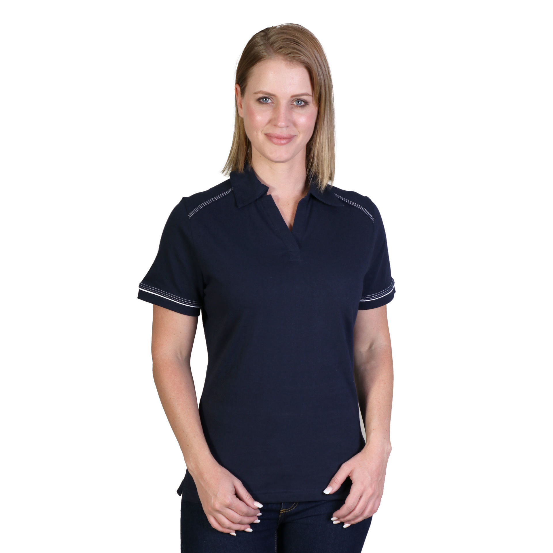 Ladies Flat Piping Polo - While Stocks Last