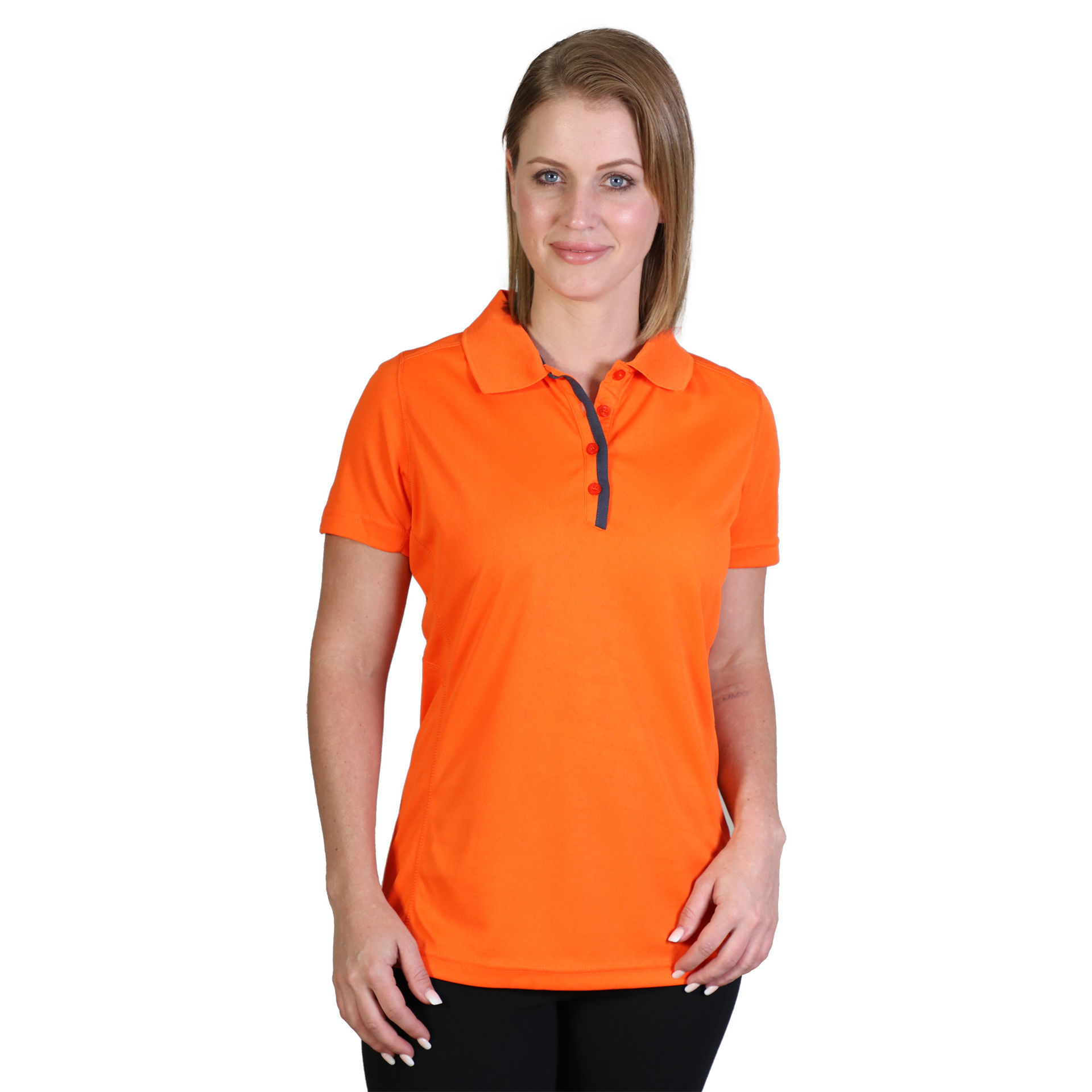 Ladies Matrix Polo - Orange/graphite - While Stocks Last