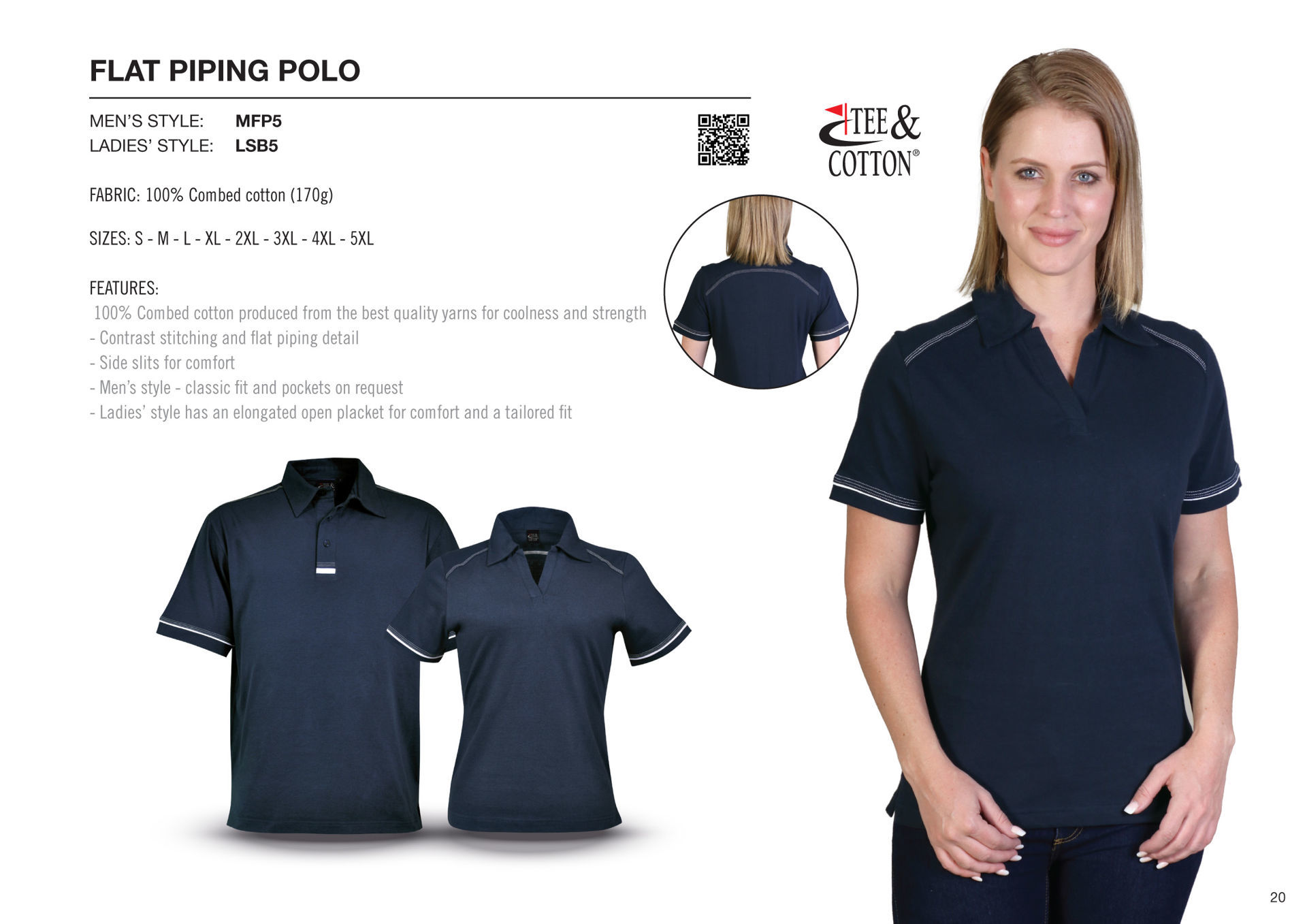 Ladies Flat Piping Polo - While Stocks Last