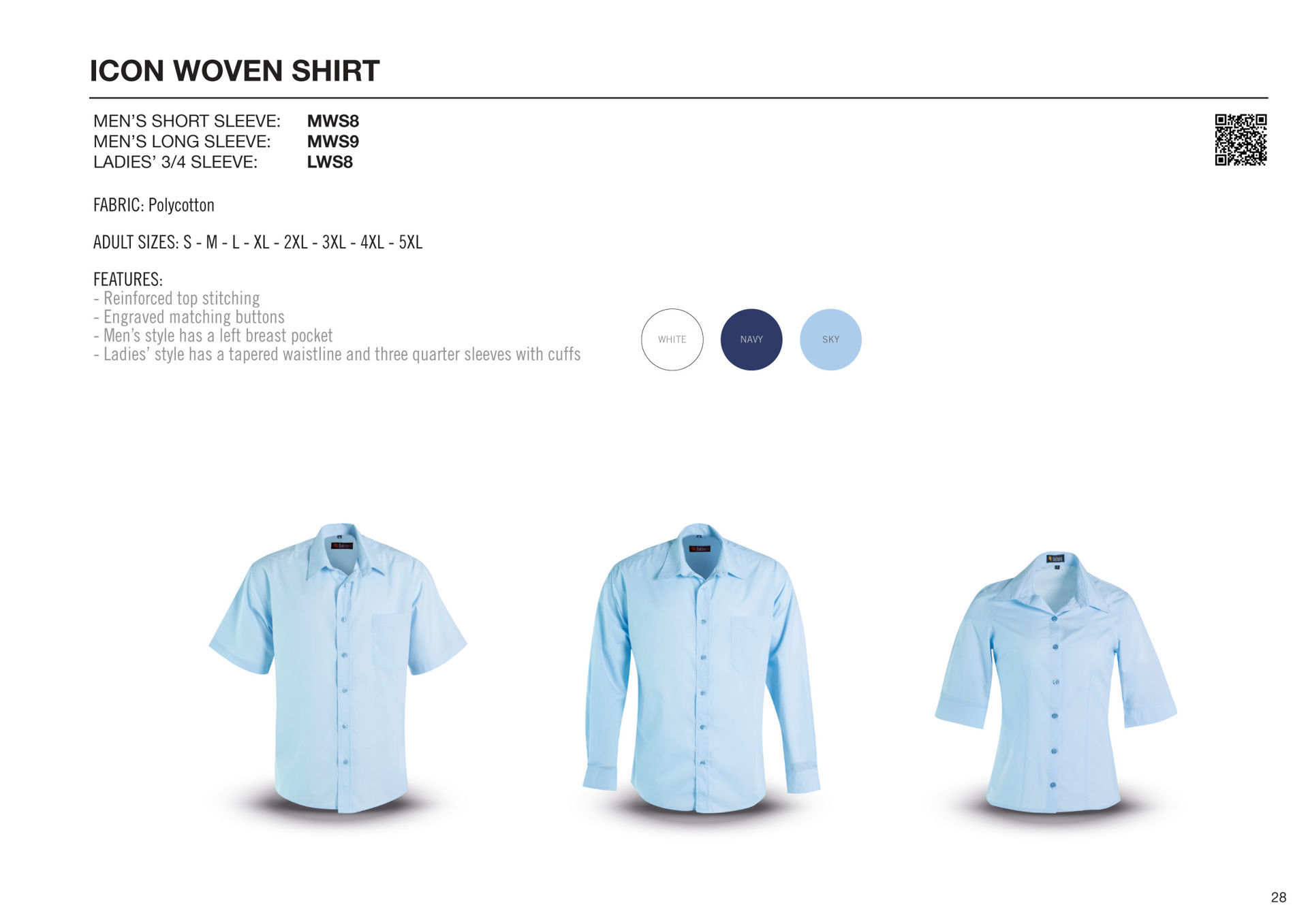 Icon Woven Shirt Short Sleeve - Bright White - End Of Range