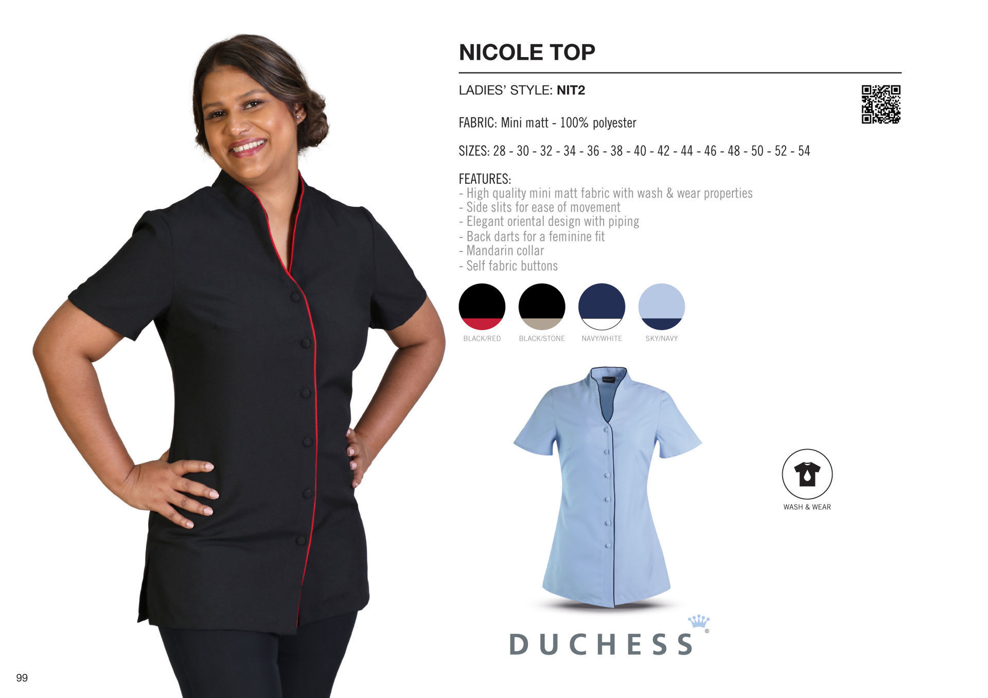 Nicole Top - Sky/Navy - While Stocks Last