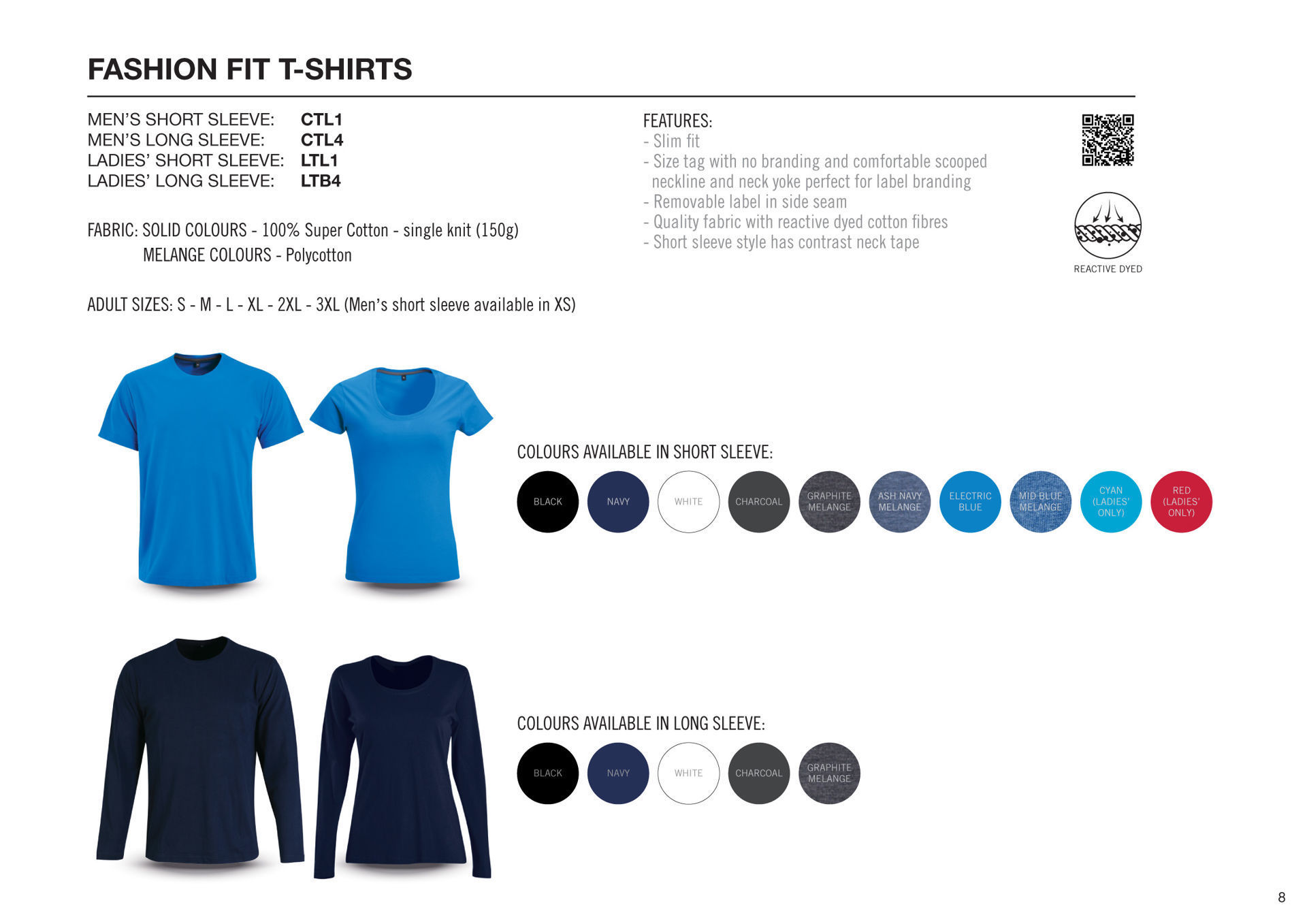 150g Fashion Fit T-Shirt - Electric Blue - While Stocks Last