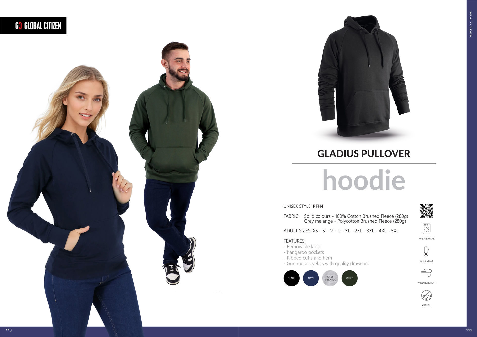 Unisex Gladius Pullover Hoodie, view 15