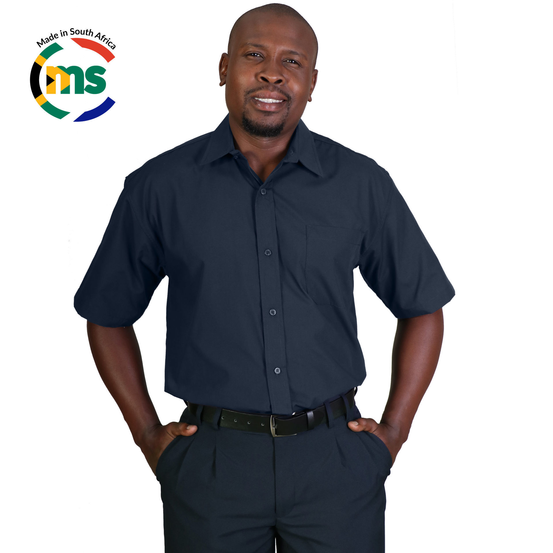 Icon Woven Shirt Short Sleeve - Navy - While Stocks Last