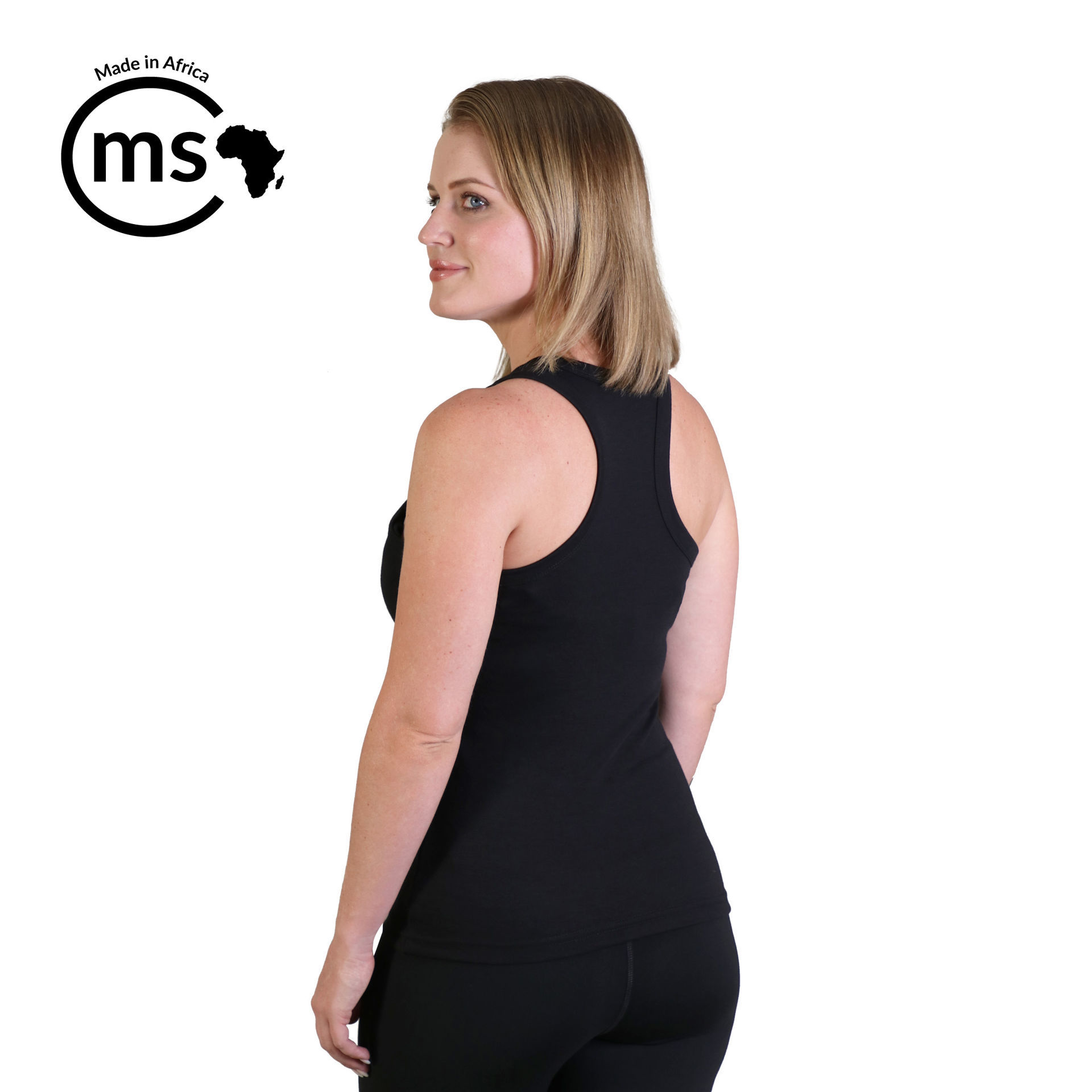 Ladies Racerback Top - Black - While Stock Last