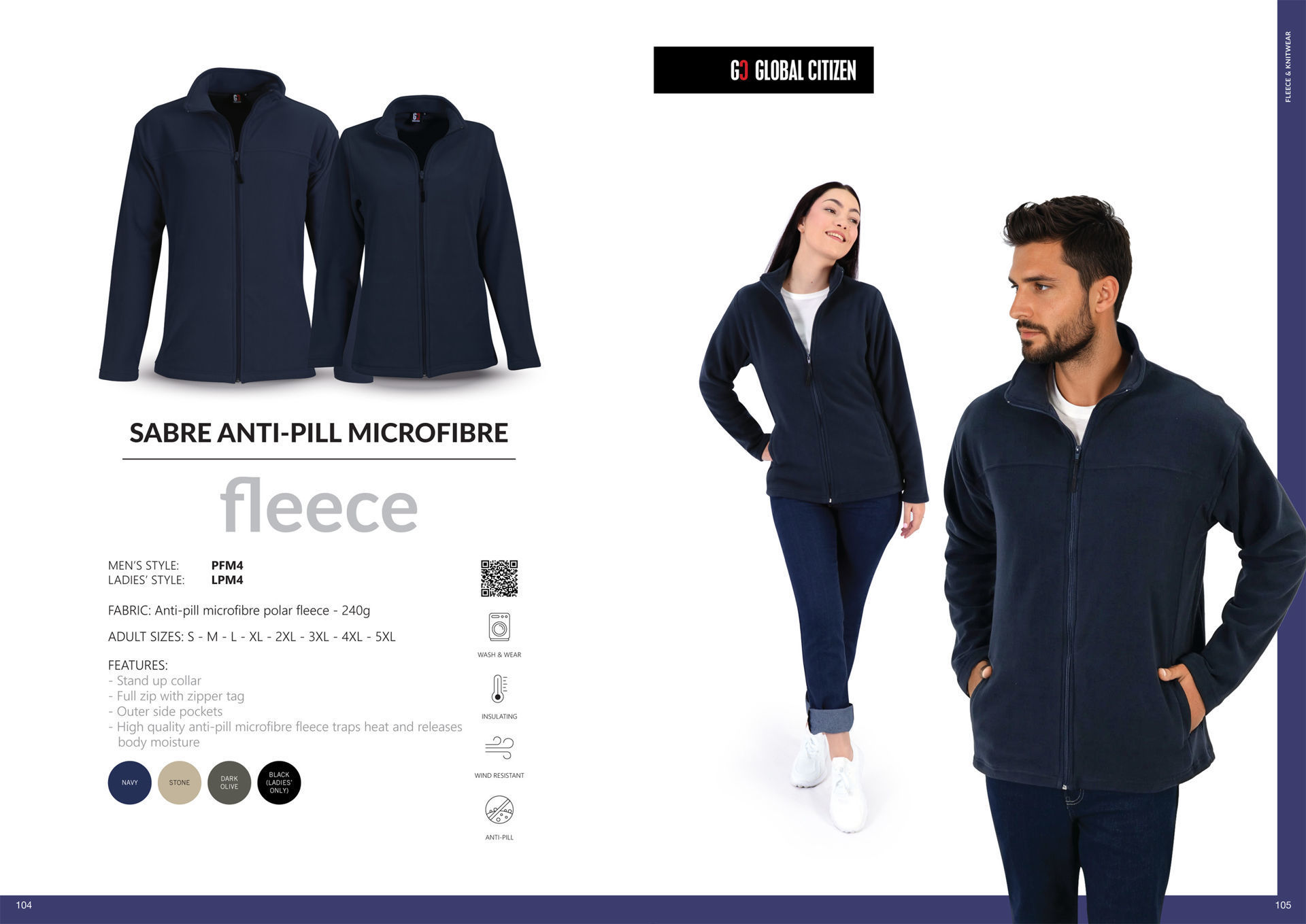 Ladies' Sabre Anti-pill Microfibre Fleece - Royal Blue - While Stocks Last