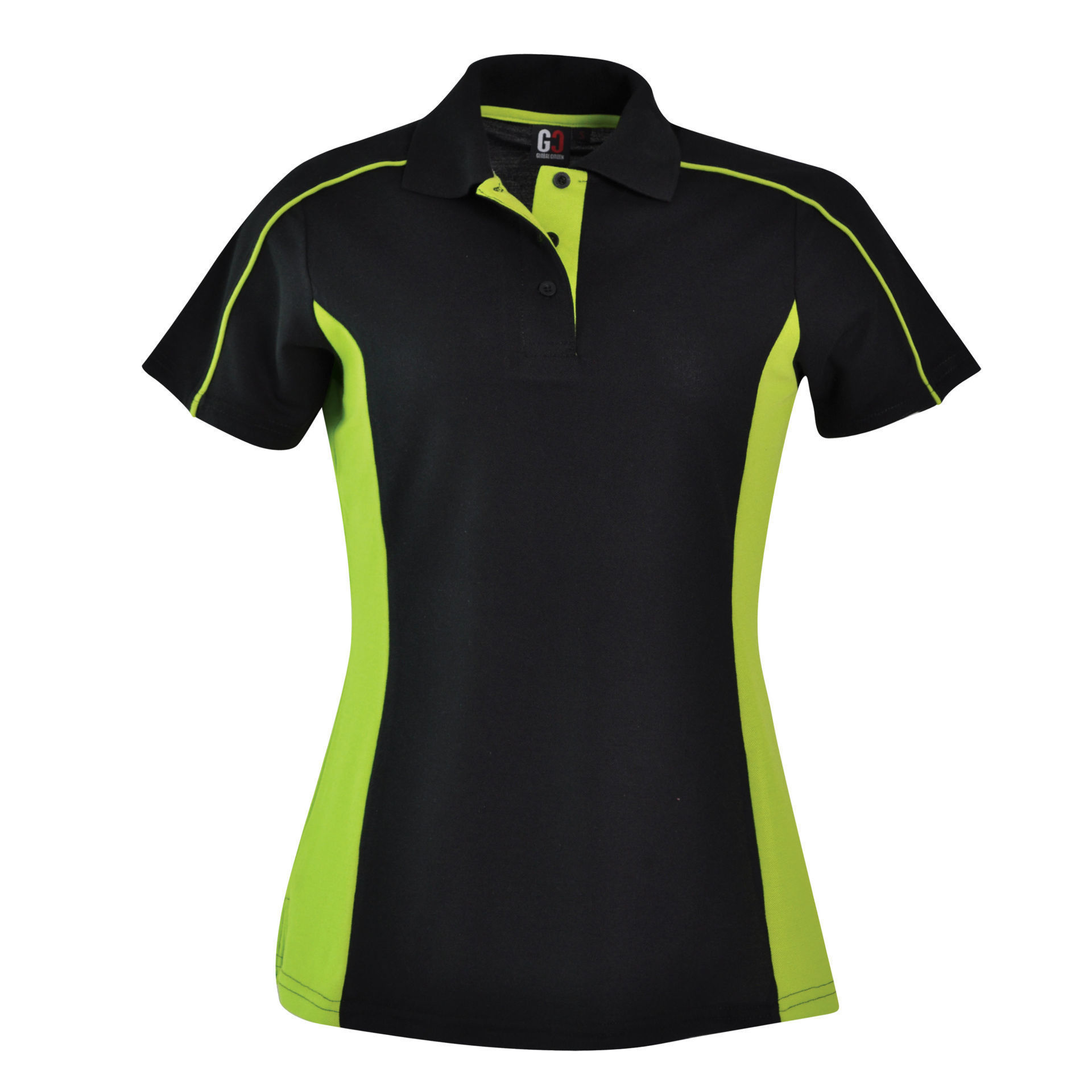 0017546_175gsm-ladies-stratus-polo-black-lime-end-of-range