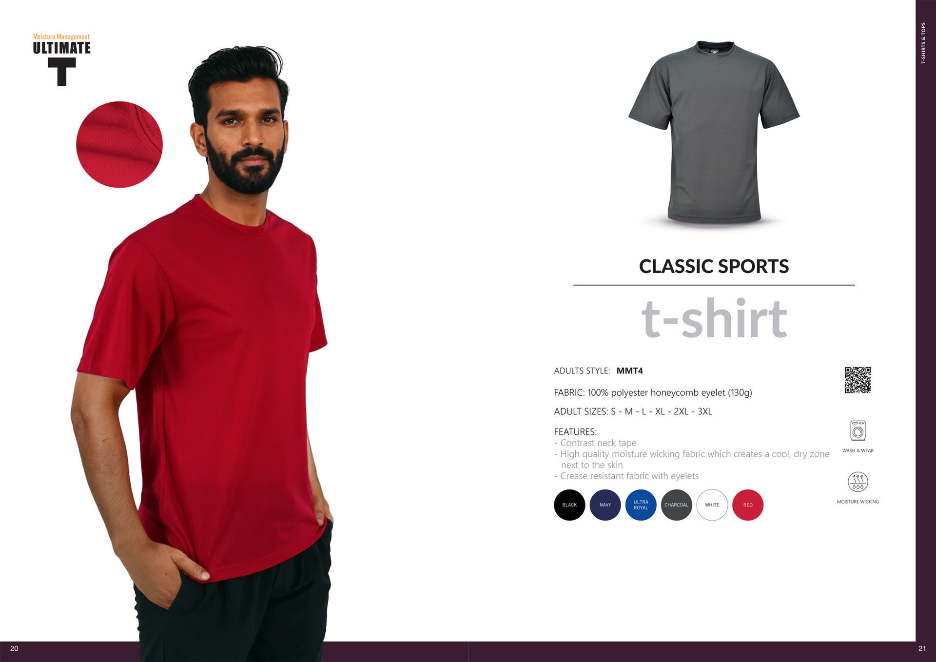 Classic Sports T-Shirt - Orange - End Of Range