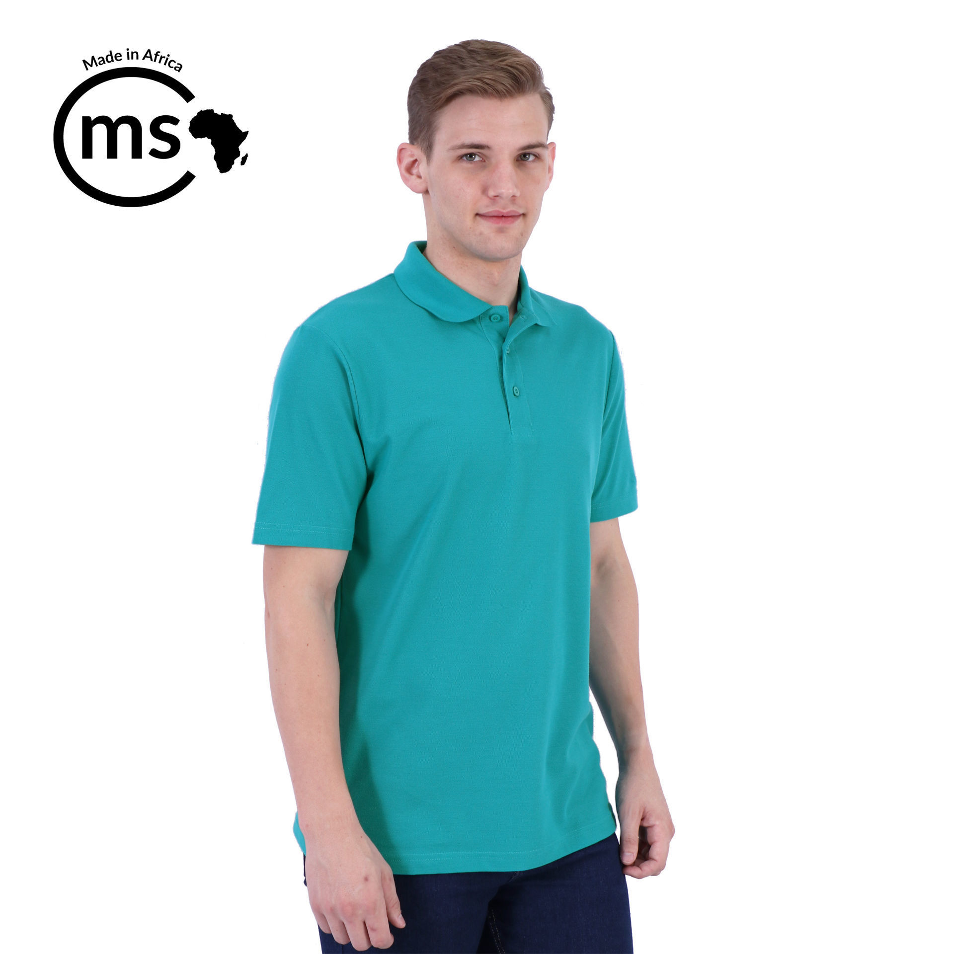 175g Classic Pique Knit Polo - Green & Gold Friday