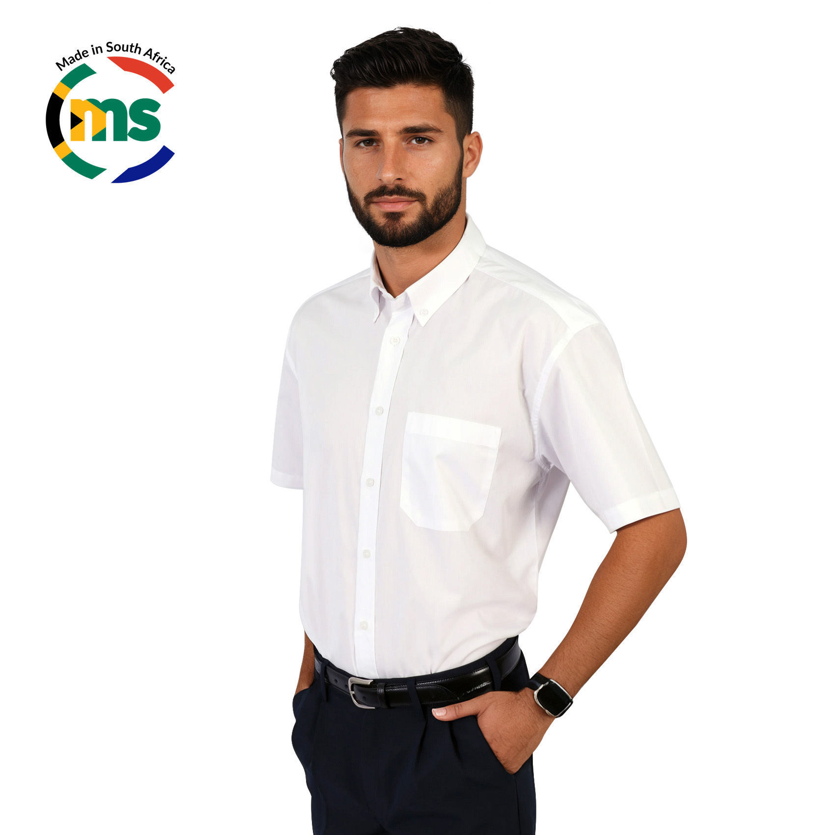 Cameron Shirt Short Sleeve - Shaded White - While Stock Last