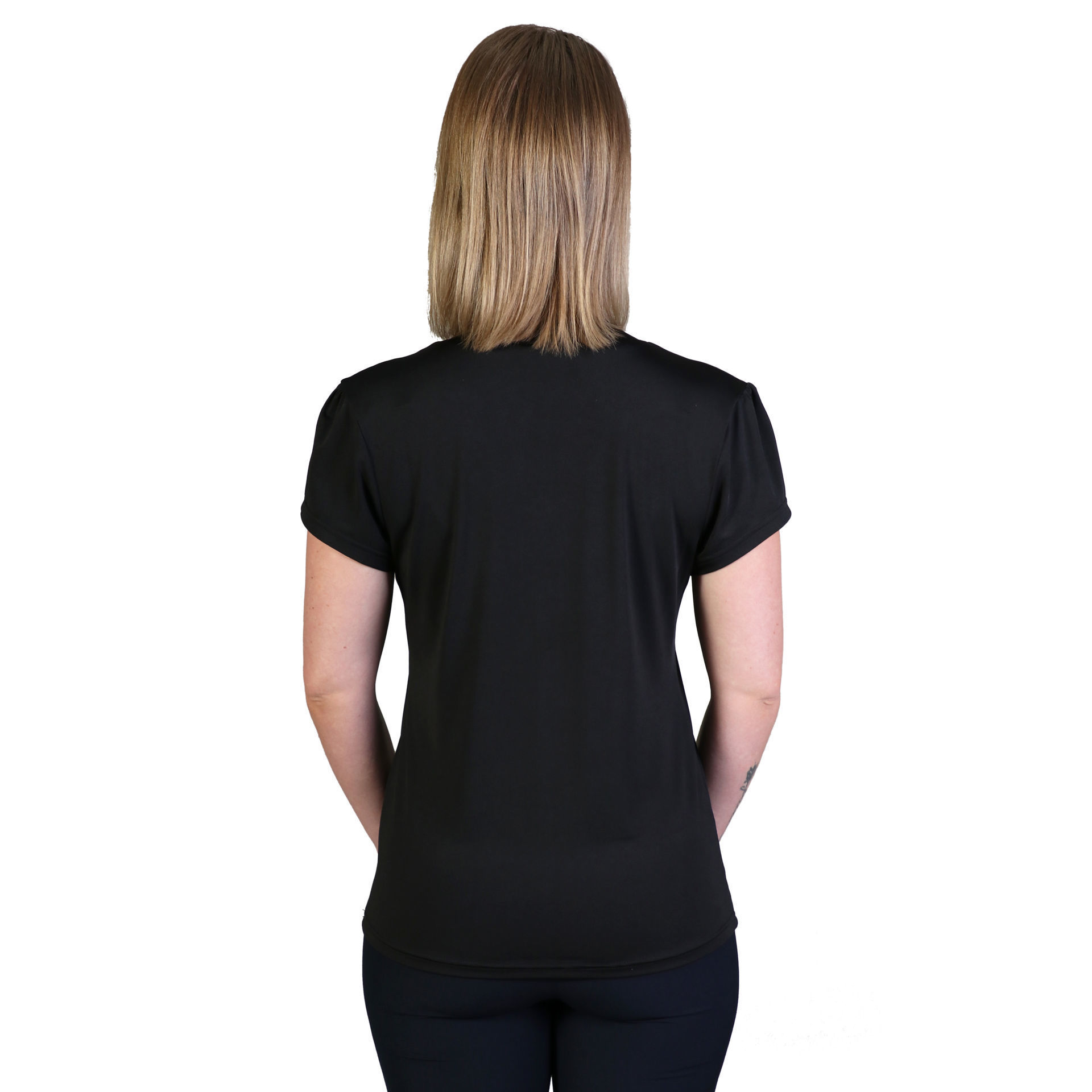 Emma Blouse - Short Sleeve - Black - End of Range