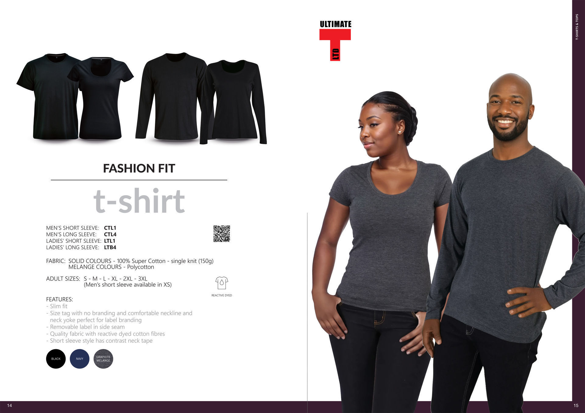 150g Fashion Fit T-Shirt -Mid Blue Melange End Of Range