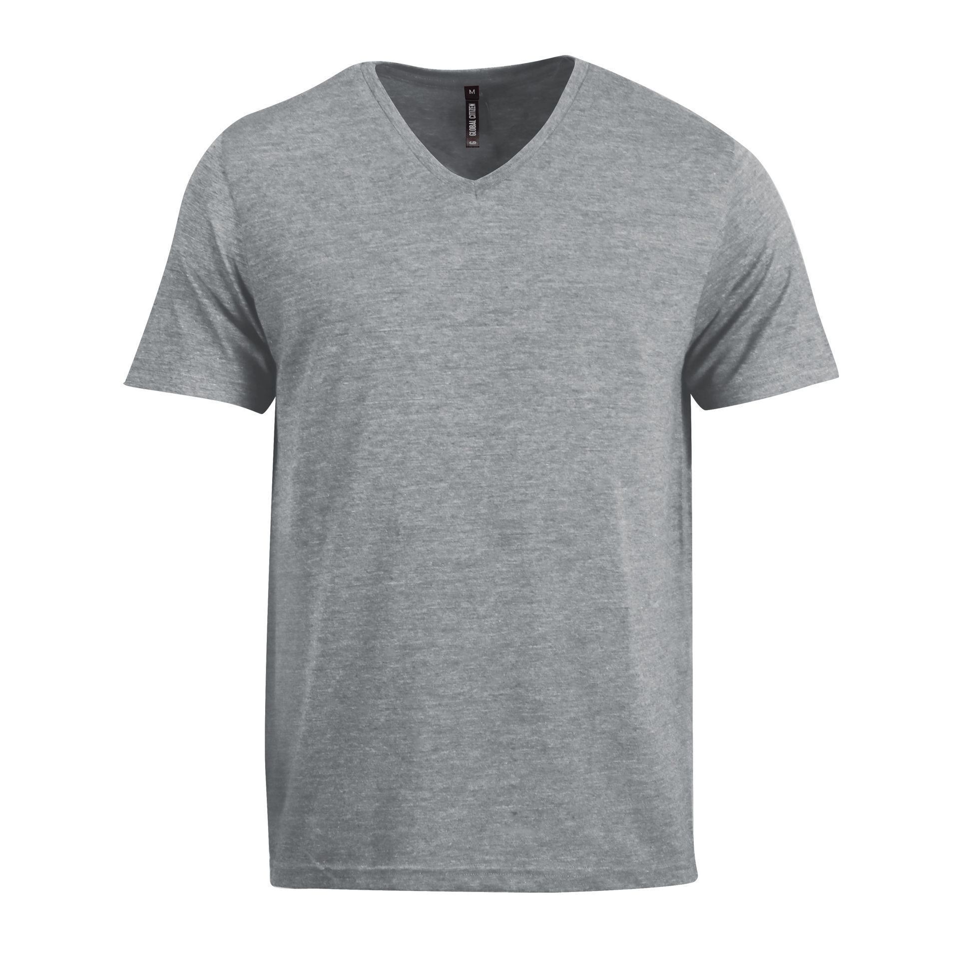 140g Urban Lifestyle V-Neck T-Shirt - Mid grey melange - End Of Range