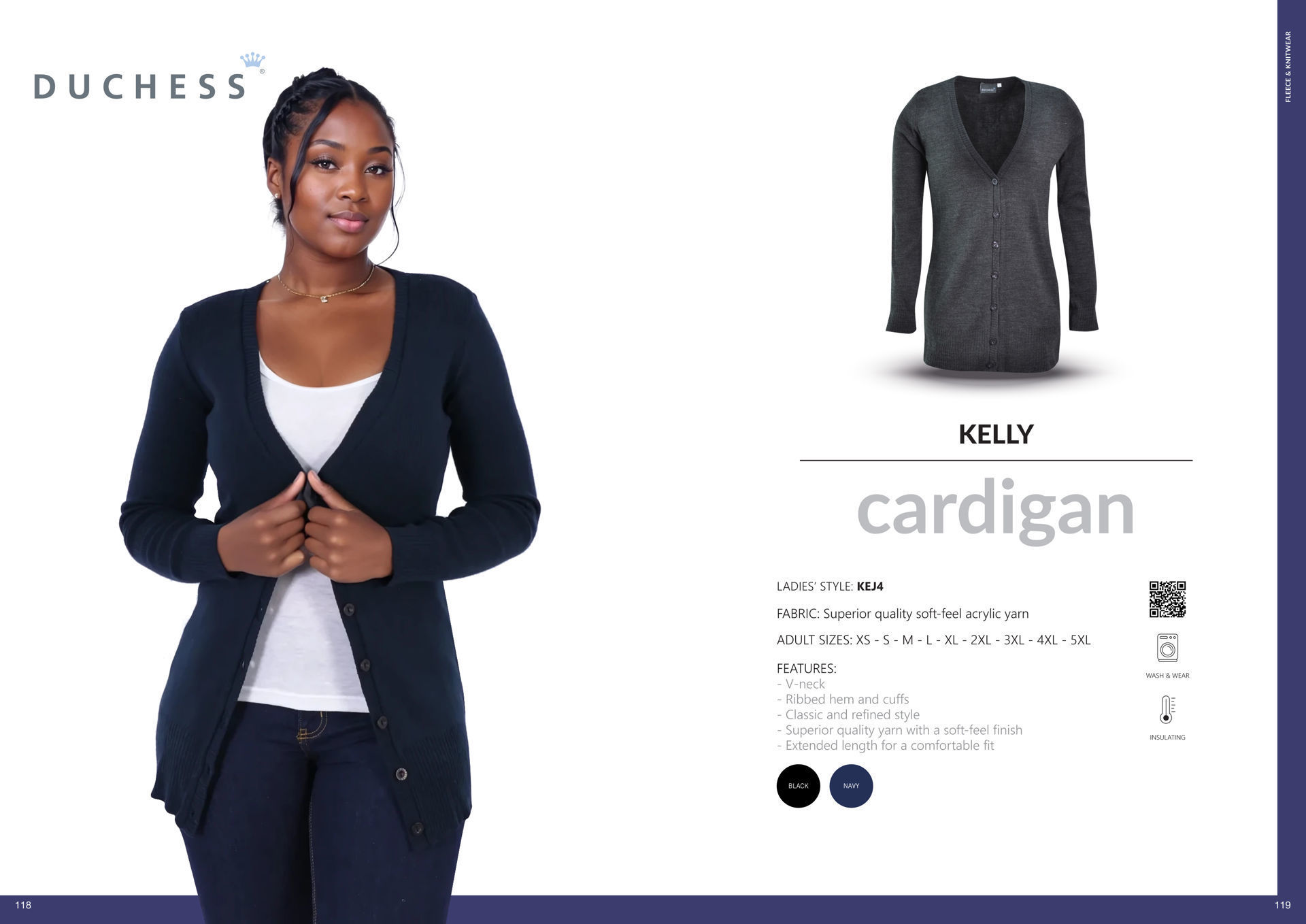 Kelly Cardigan - Graphite Grey - End Of Range