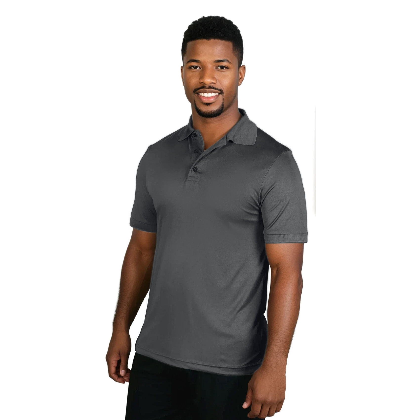 Unisex Lifestyle Sports Polo - Charcoal Grey - End Of Range