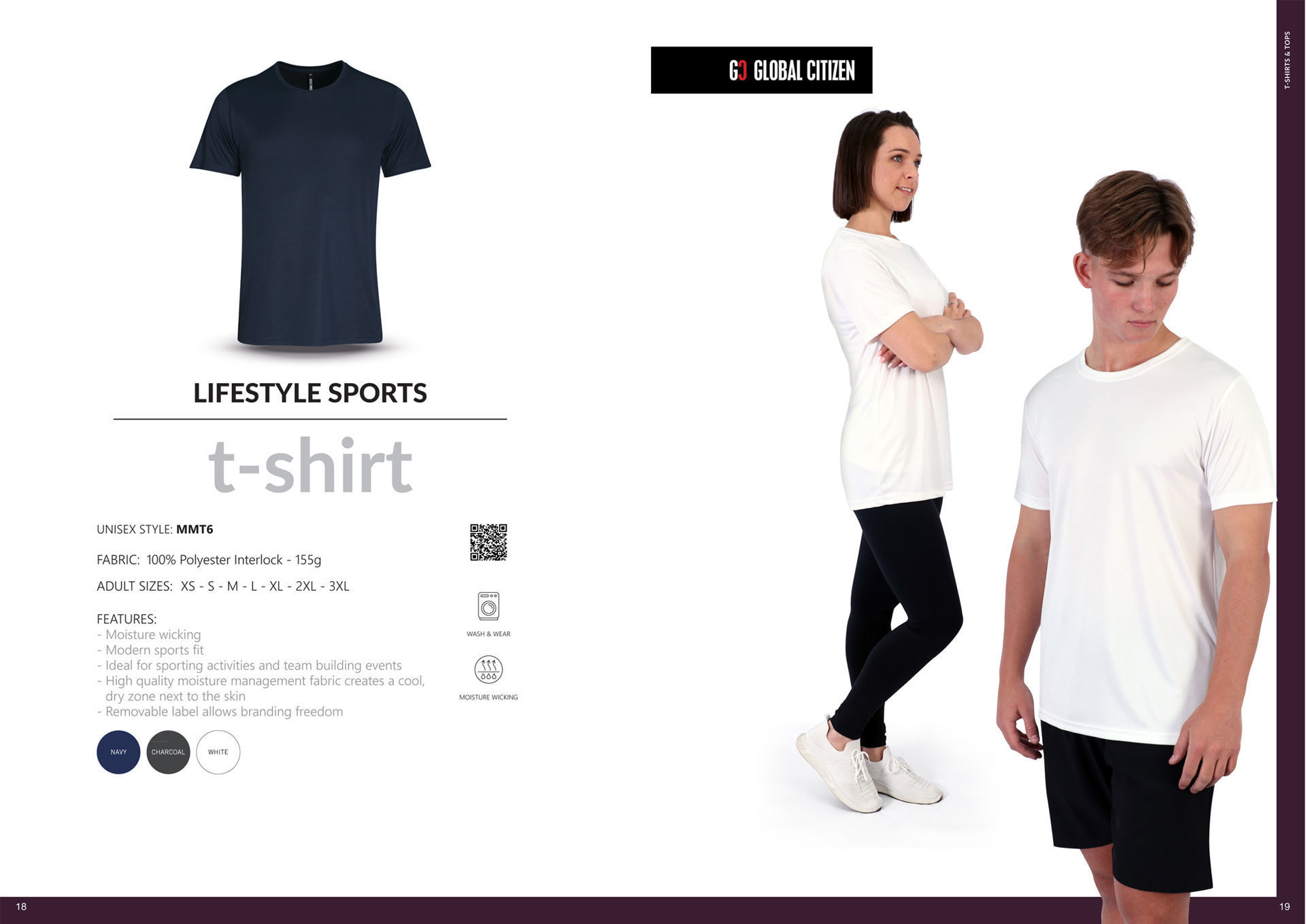 Unisex Lifestyle Sports T-Shirt - White - End Of Range, view 10